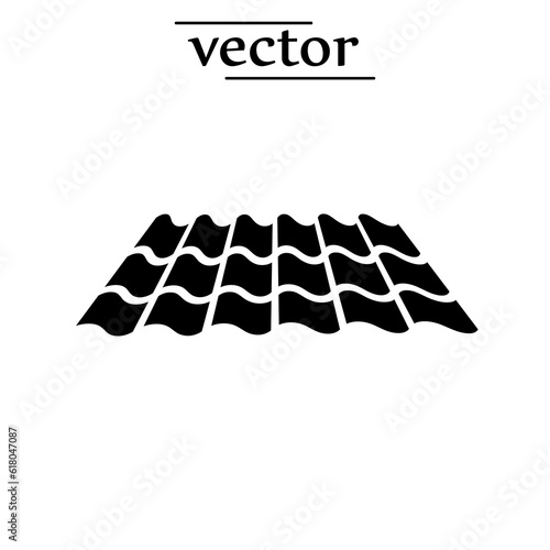 Roof tile icon - vector illustration design on white background. 