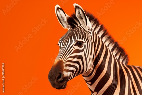 Zebra animal portrait. Generate Ai