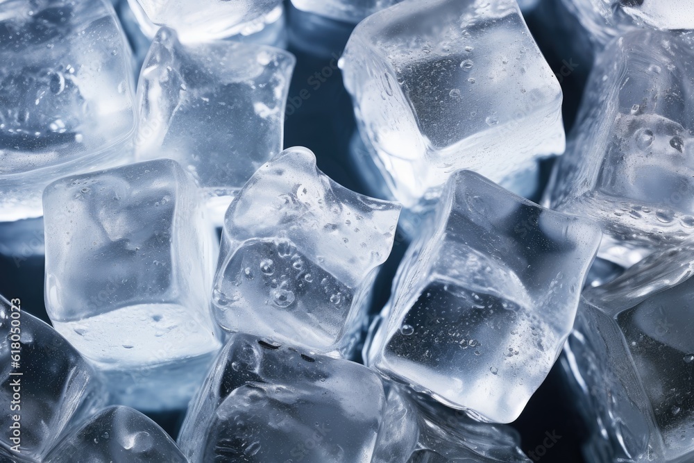 Pile of ice cubes - background created using generative AI tools Pile of ice cubes - background created using generative AI tools