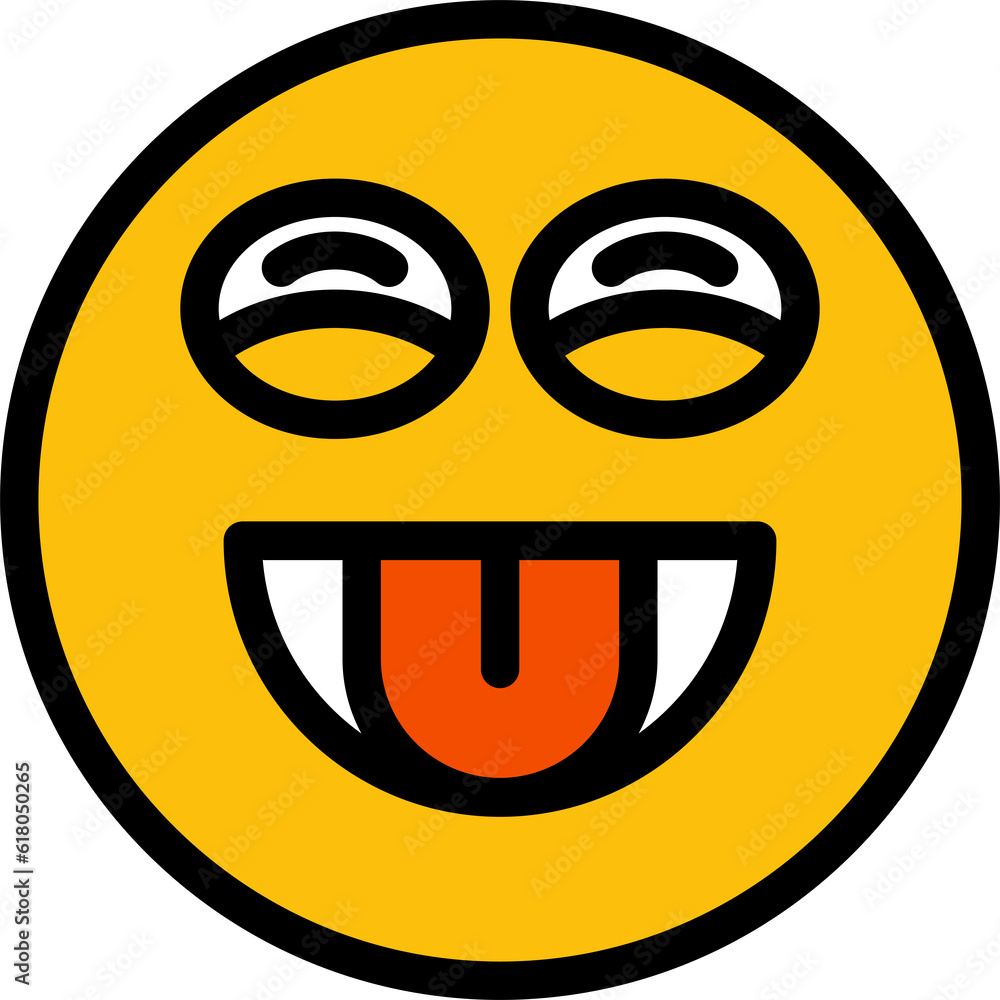 Fototapeta premium cartoon funny face emoticon