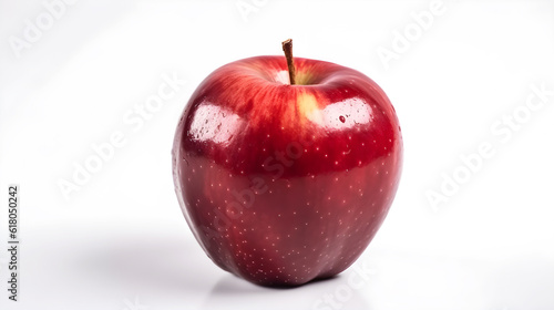 red apple isolated on white white background created with Generative AI 