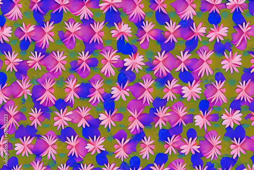 pattern flowers background with Generative AI Techonology.