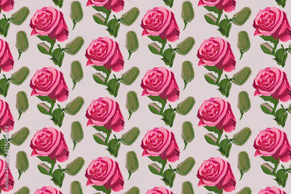 pattern flowers background with Generative AI Techonology. pattern flowers background with Generative AI Techonology.