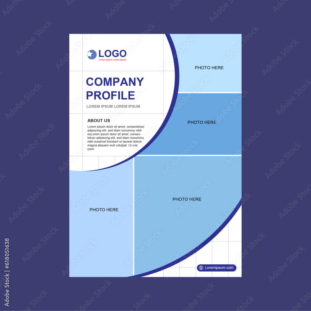 Obraz premium Company Profile cover template design, modern brochure, flyer template