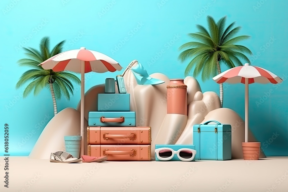 Obraz premium accessories summer background