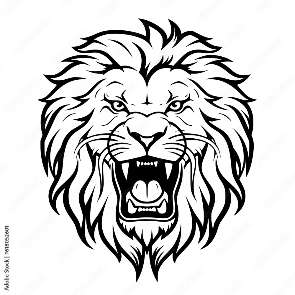 lion head vector