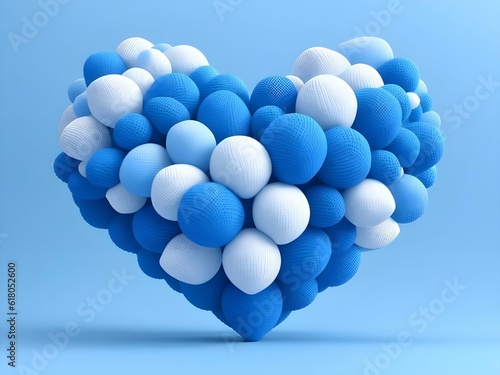 Hellblaue Herzen aus Strick