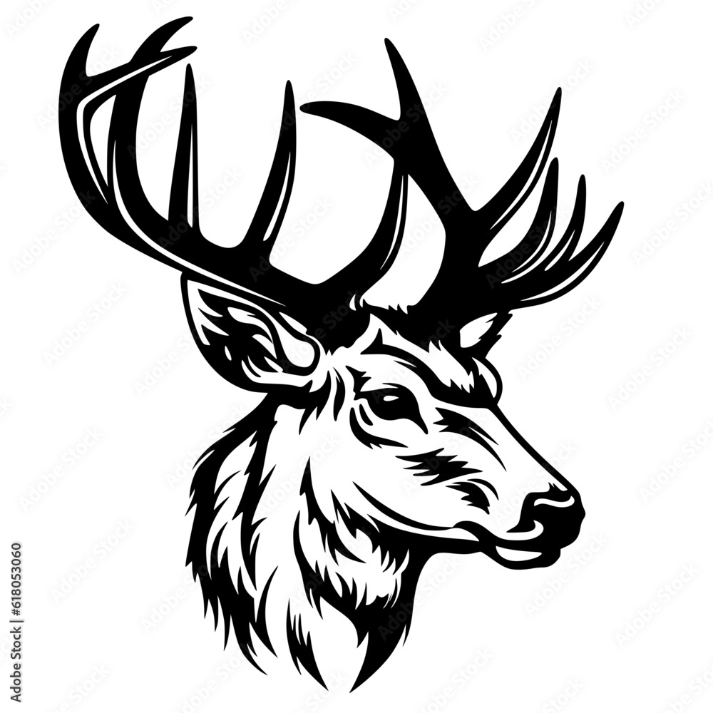 deer head vector