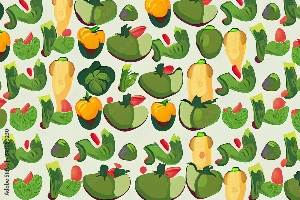 Obraz premium pattern vegetable background with Generative AI Techonology.