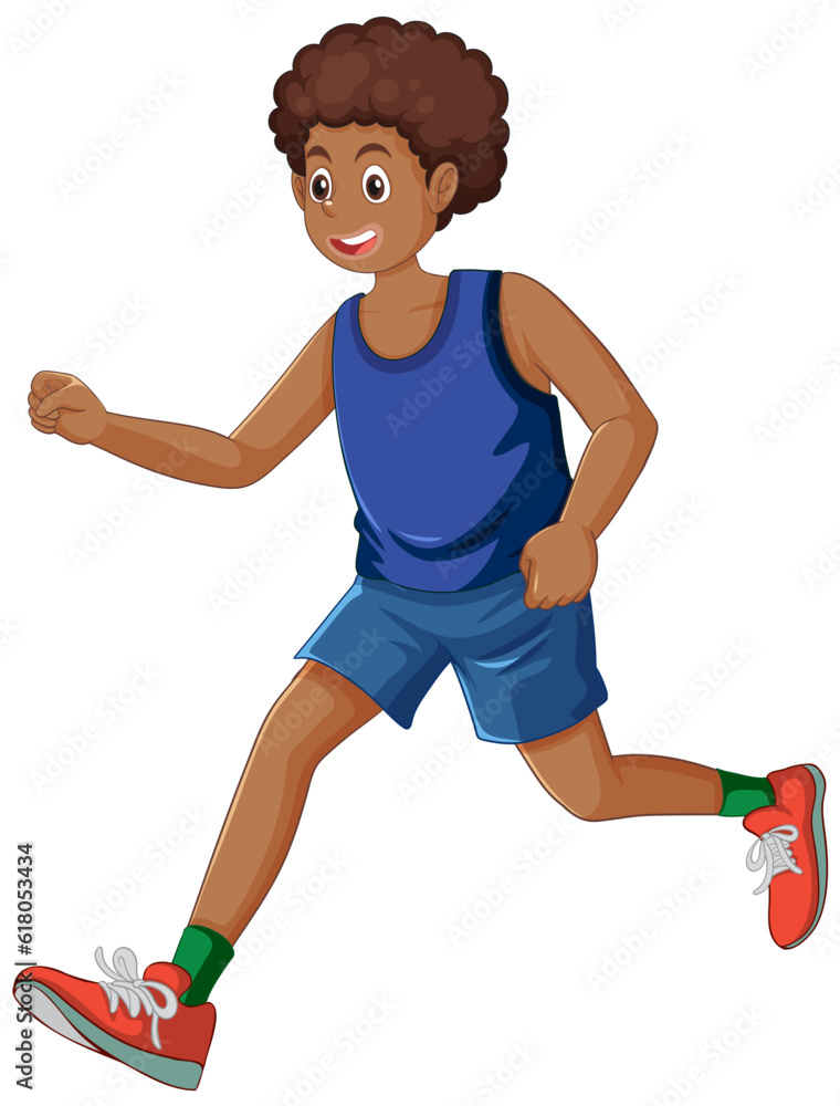 African American Man Doing Exercise African American Man Doing Exercise