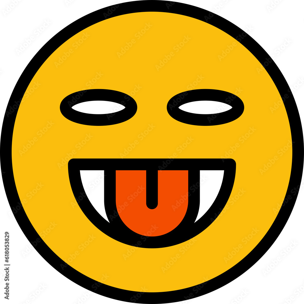 Fototapeta premium cheeky face emoticon