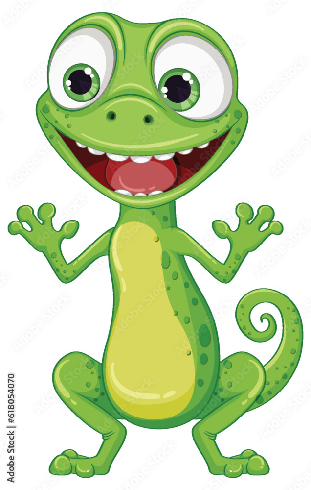 Fototapeta premium Funny Lizard Cartoon Character