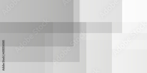 Abstract minimal geometric white and gray light background design. white transparent material in triangle diamond and squares shapes in random geometric pattern