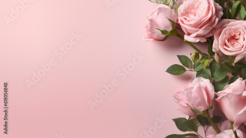 minimal background with roses on it © Yash