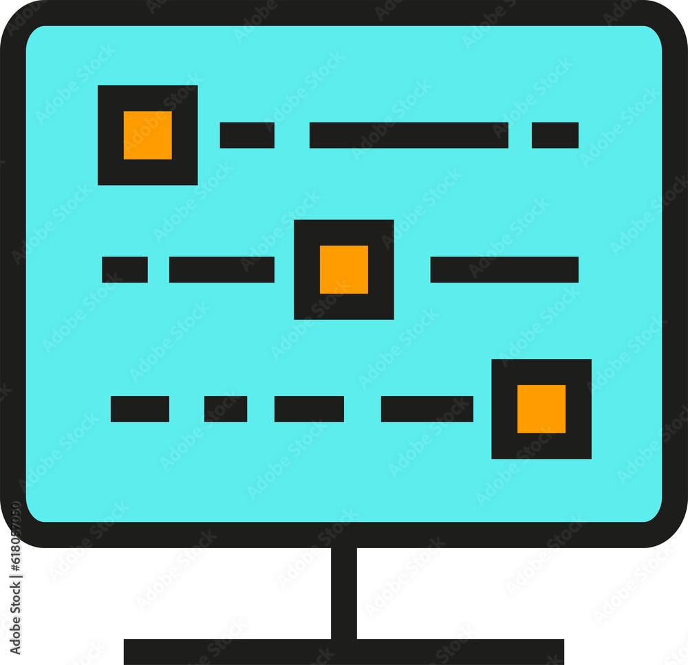 data analytics computer and graph icon data analytics computer and graph icon