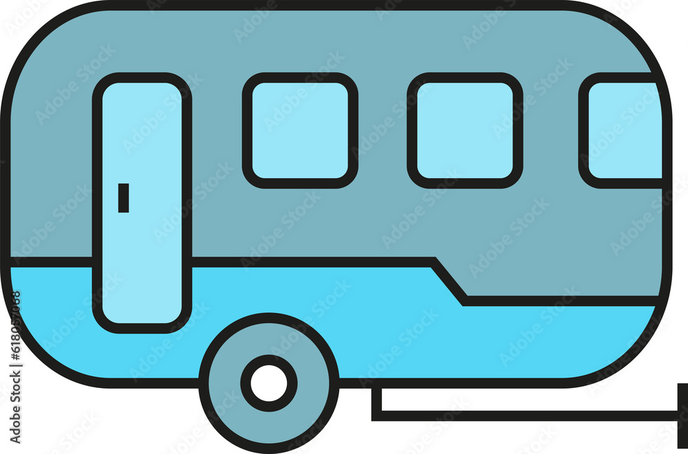 camper car and recreational vehicle icon camper car and recreational vehicle icon