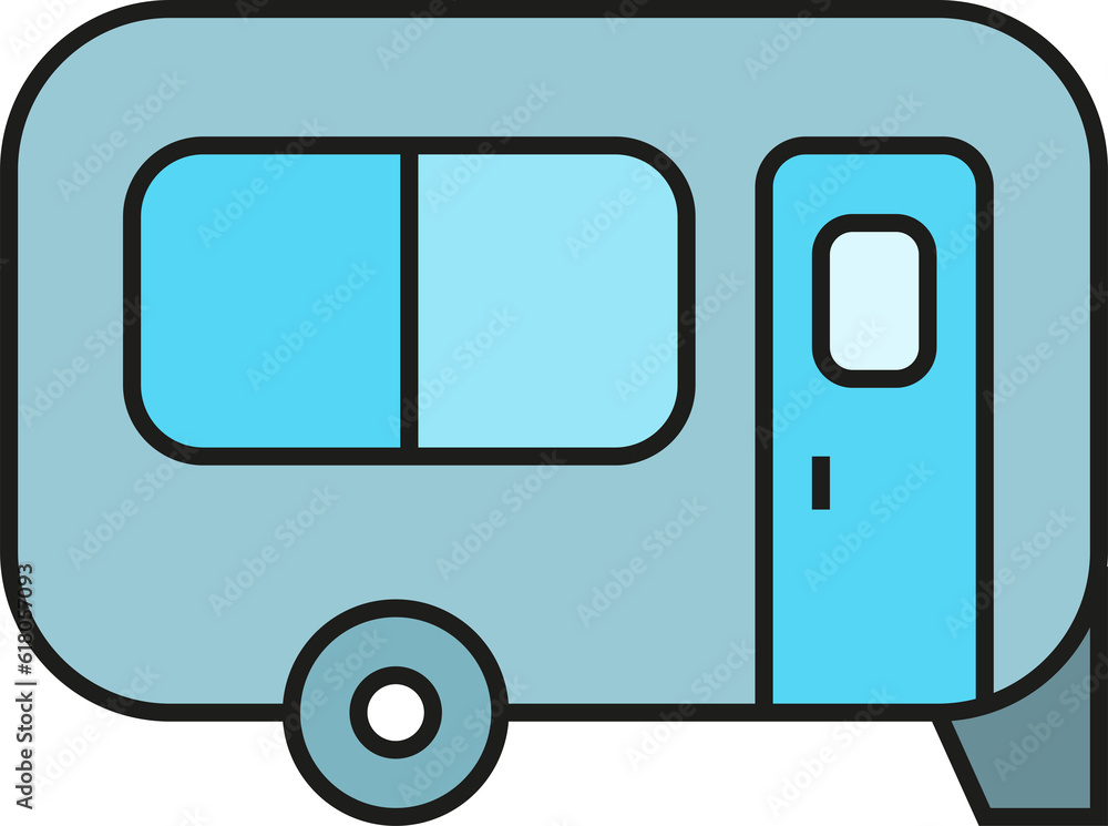 camper car and recreational vehicle icon