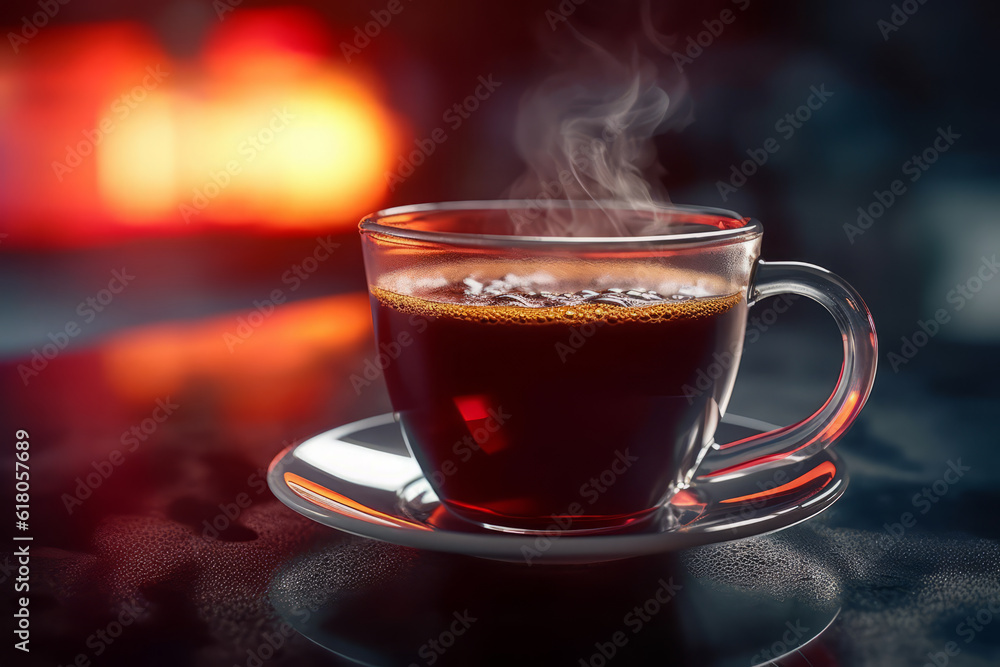 Close-up Americano, Coffee. AI Generated. Close-up Americano, Coffee. AI Generated.