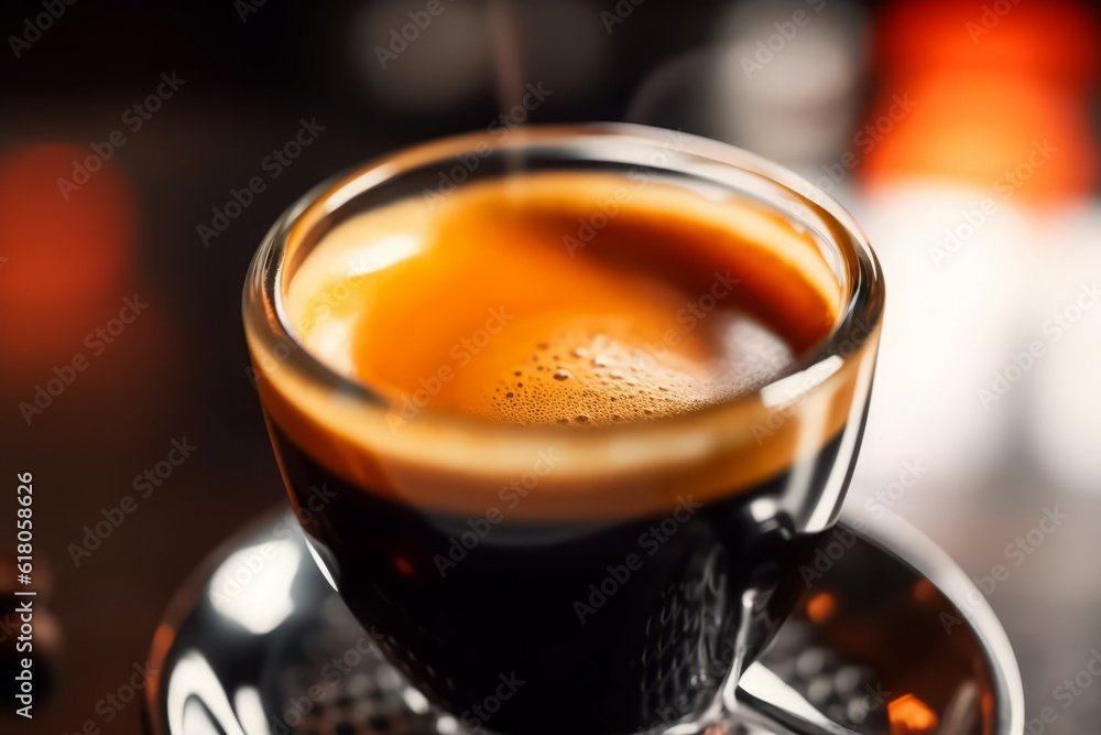 Close-up Espresso, Coffee. AI Generated. Close-up Espresso, Coffee. AI Generated.