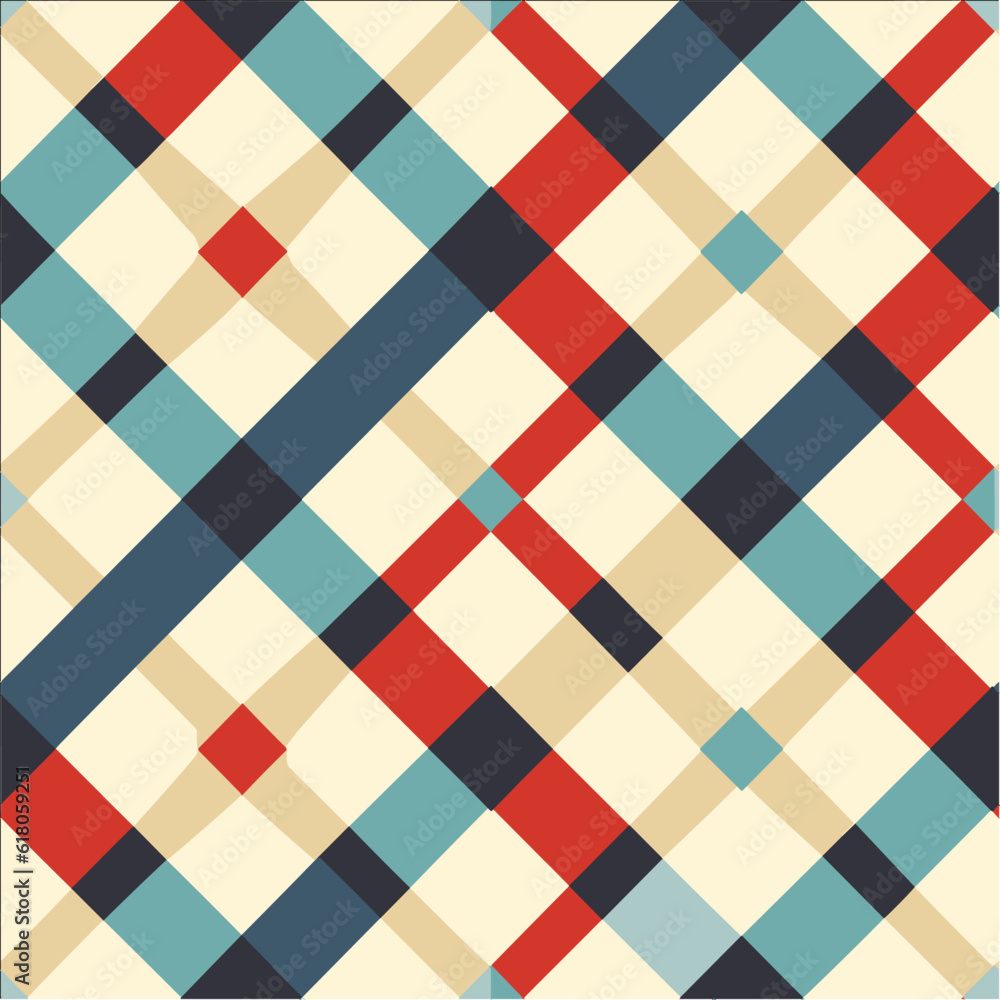 Checkered seamless pattern with vibrant color. Checkered seamless pattern with vibrant color.