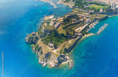 Aerial view of the Old Fortress of Corfu