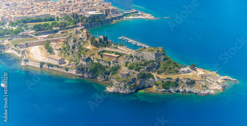 Aerial view of the Old Fortress of Corfu © Netfalls