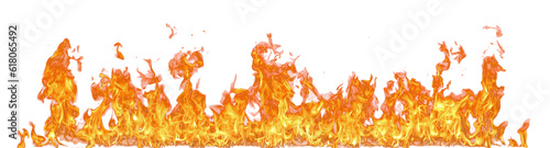 Foto Fire flame on transparent background isolated png..