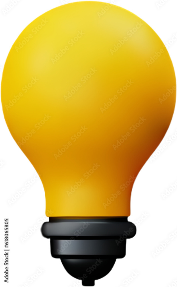 Light bulb icon. Generative AI Light bulb icon. Generative AI