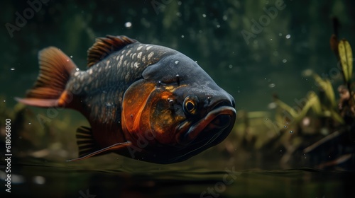 Piranha fishes in a natural environment © jambulart