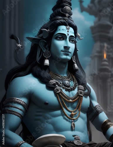 Beautiful picture of Lord Shiva - generated AI