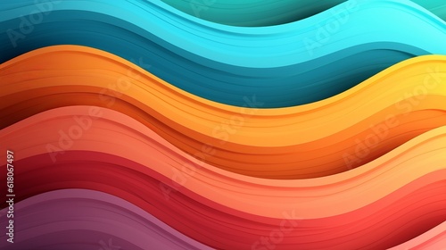 color gradient expressive papercut layer wallpaper