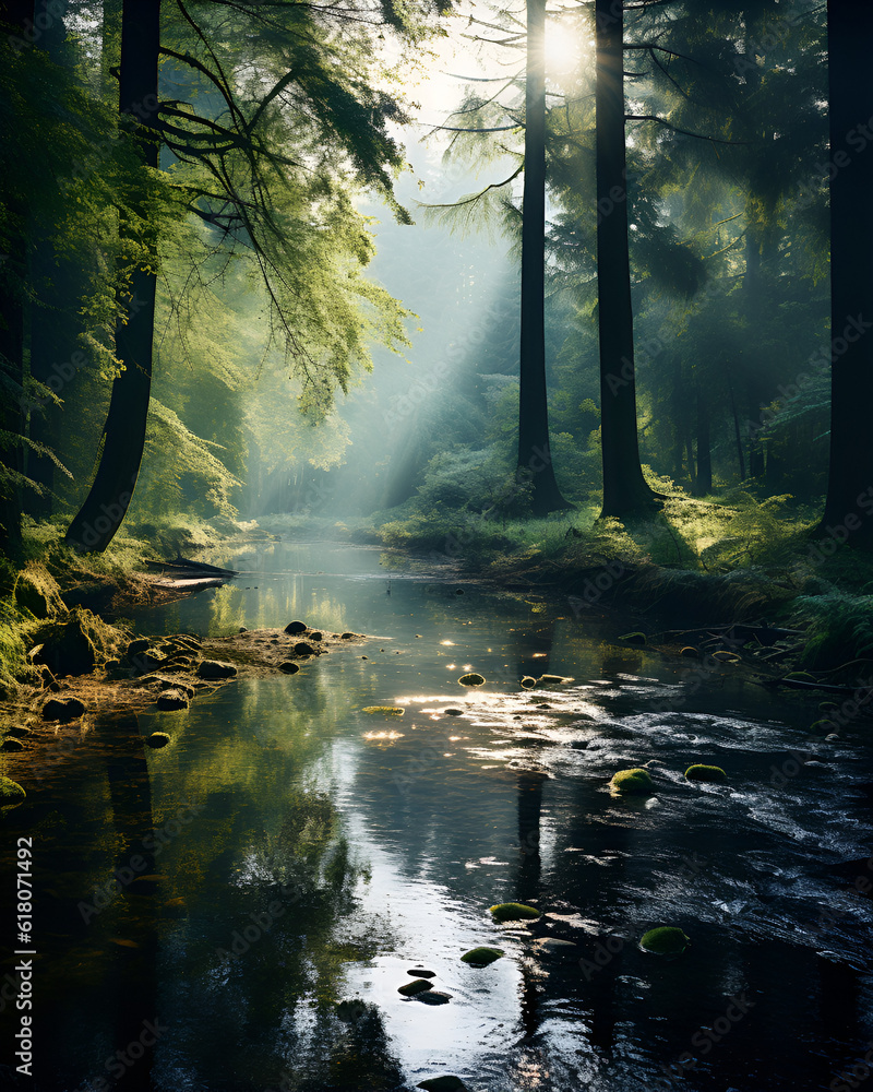 morning in the forest morning in the forest