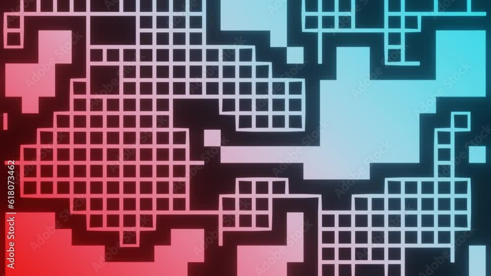 Red to Cyan Closed Fun Motion Background Loop Animation in 4K Red to Cyan Closed Fun Motion Background Loop Animation in 4K