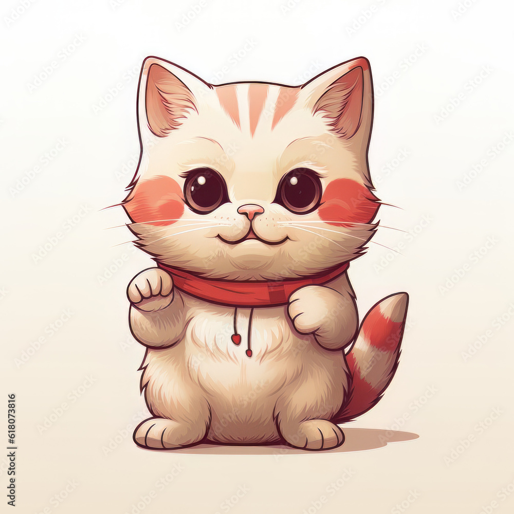 Canada cat, Optimistic, sticker Canada cat, Optimistic, sticker