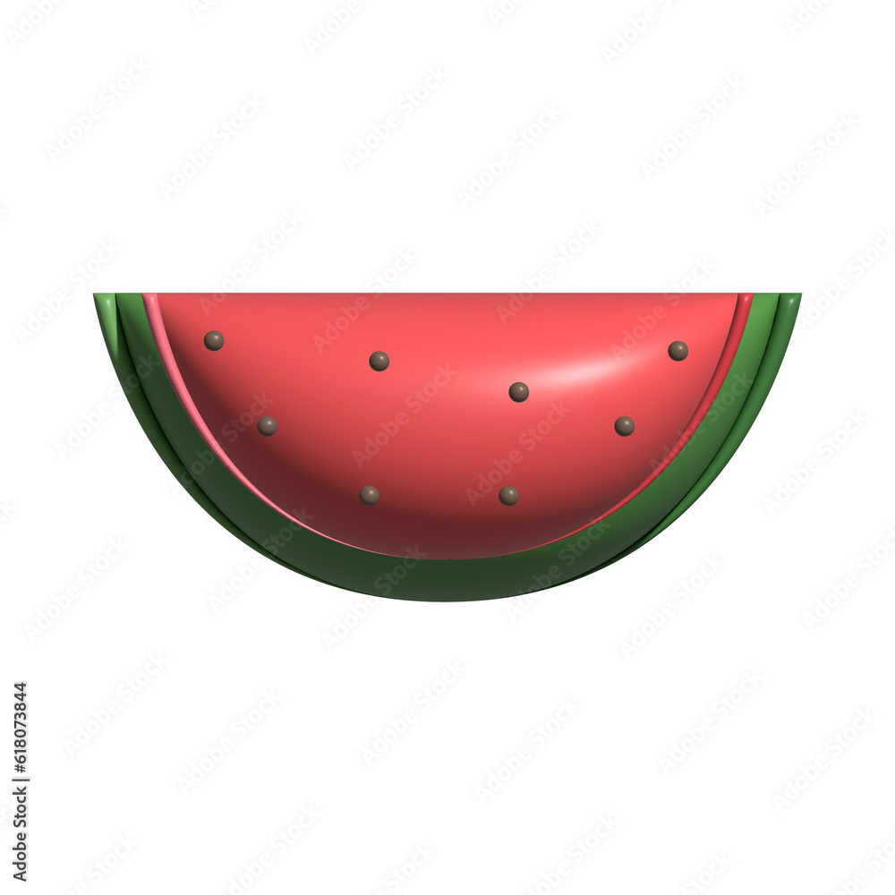 A 3D Watermelon Fruit asset with a greenscreen background A 3D Watermelon Fruit asset with a greenscreen background