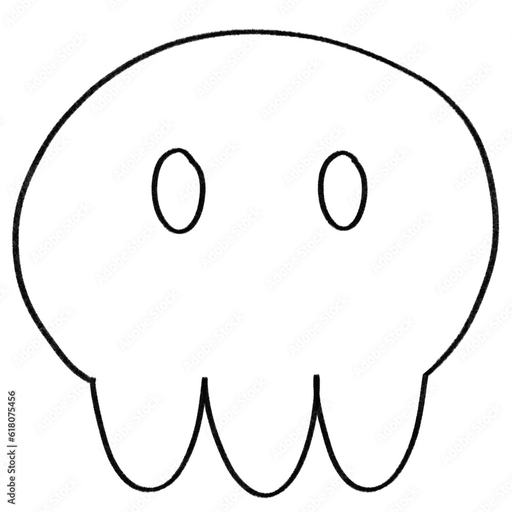 Skeleton skull icon. Halloween day. Outline Skeleton skull icon. Halloween day. Outline