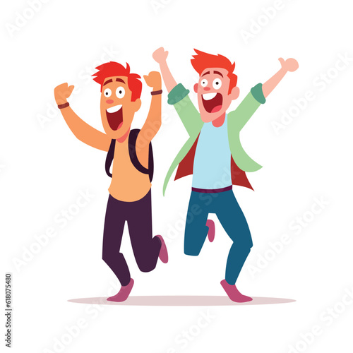 Free vector friendship day background with friends using vector illustration artwork