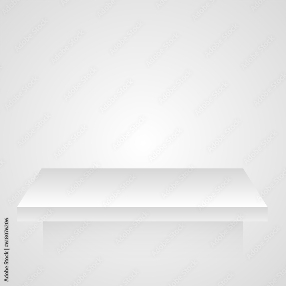 custom made wallpaper toronto digitalRealistic plastic shelf, 3d metal white shelf