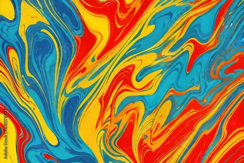 Liquid paints stains, fluid art abstract background. Ai generative