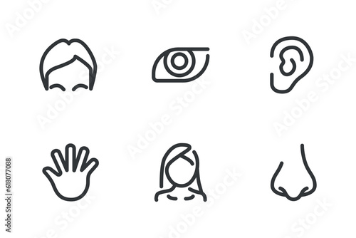 Cosmetology line icons set. Vector