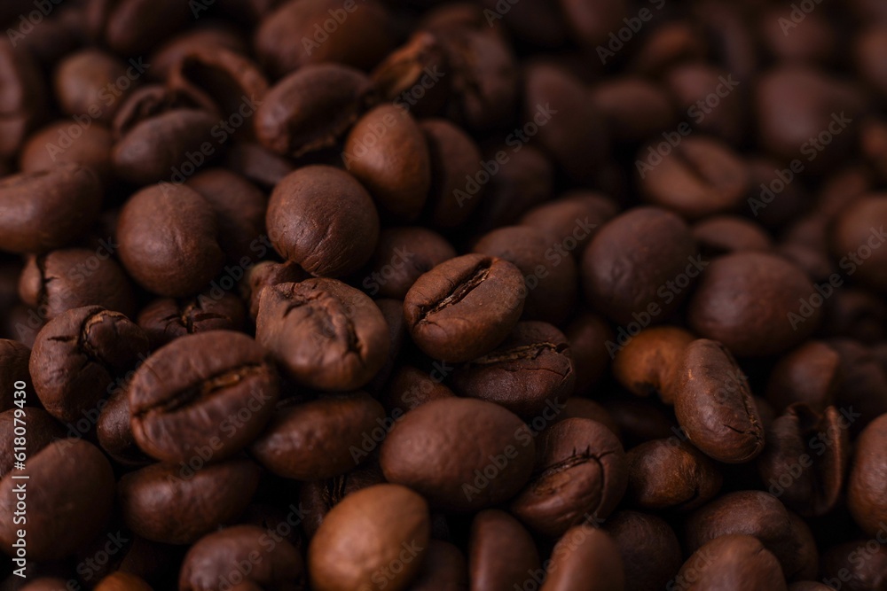 AI generated illustration of A heap of freshly roasted coffee beans AI generated illustration of A heap of freshly roasted coffee beans