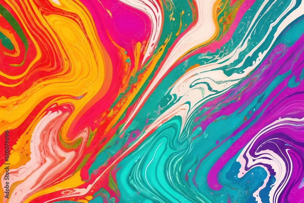 Liquid paints stains, fluid art abstract background. Ai generative Liquid paints stains, fluid art abstract background. Ai generative