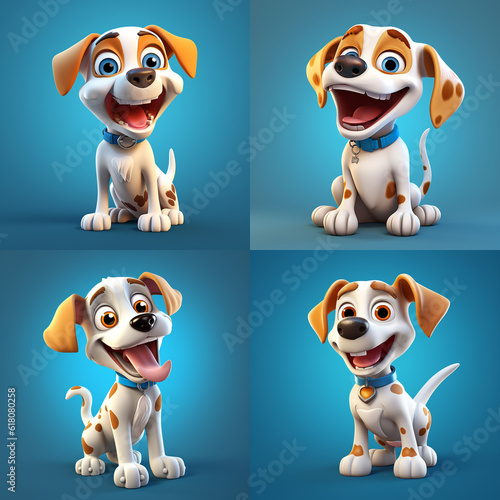 dog throwing dog gesture,Cartoon style emoji style ultra quality colorful 3D2.5D photo