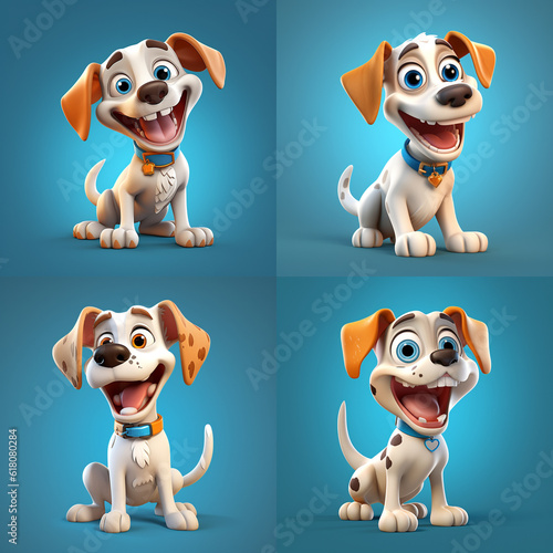 dog throwing dog gesture,Cartoon style emoji style ultra quality colorful 3D2.5D photo