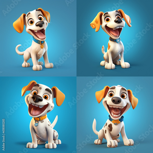 dog throwing dog gesture,Cartoon style emoji style ultra quality colorful 3D2.5D photo