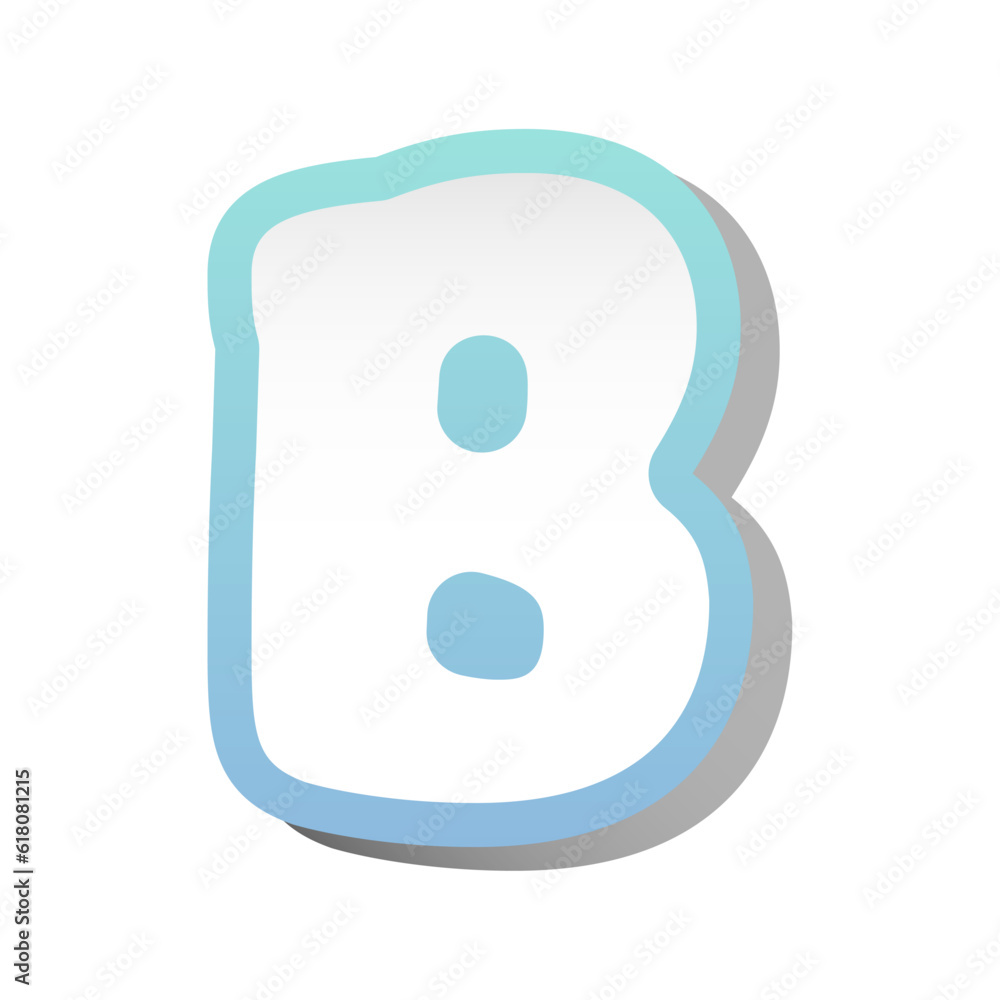Letter B isolated on white background. Vector illustration Letter B isolated on white background. Vector illustration