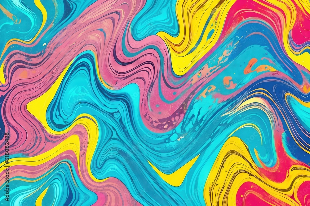 Liquid paints stains, fluid art abstract background. Ai generative Liquid paints stains, fluid art abstract background. Ai generative