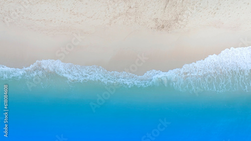 Summer tropical with Waves on the beach as a background