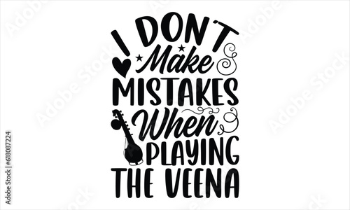 Vector illustration with a quote about the musical instrument veena