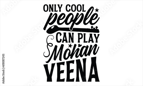 Vector illustration with a quote about the musical instrument veena